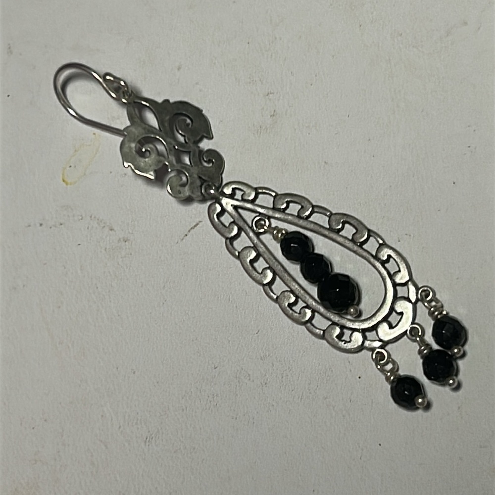 Silpada Black Agate Drop Earrings - Picture 5 of 7